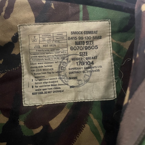 Vintage British Military Combat Smock - Picture 6 of 6